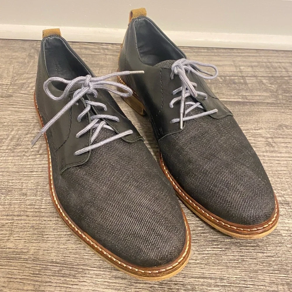 Lavorazione Artiginale Men Skyll Oxfords Size 9/9.5 Dress Shoes Handcrafted Gray